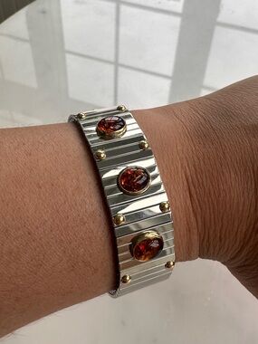Nomination Extension Stainless Steel Bracelet with 18k Gold and Citrine